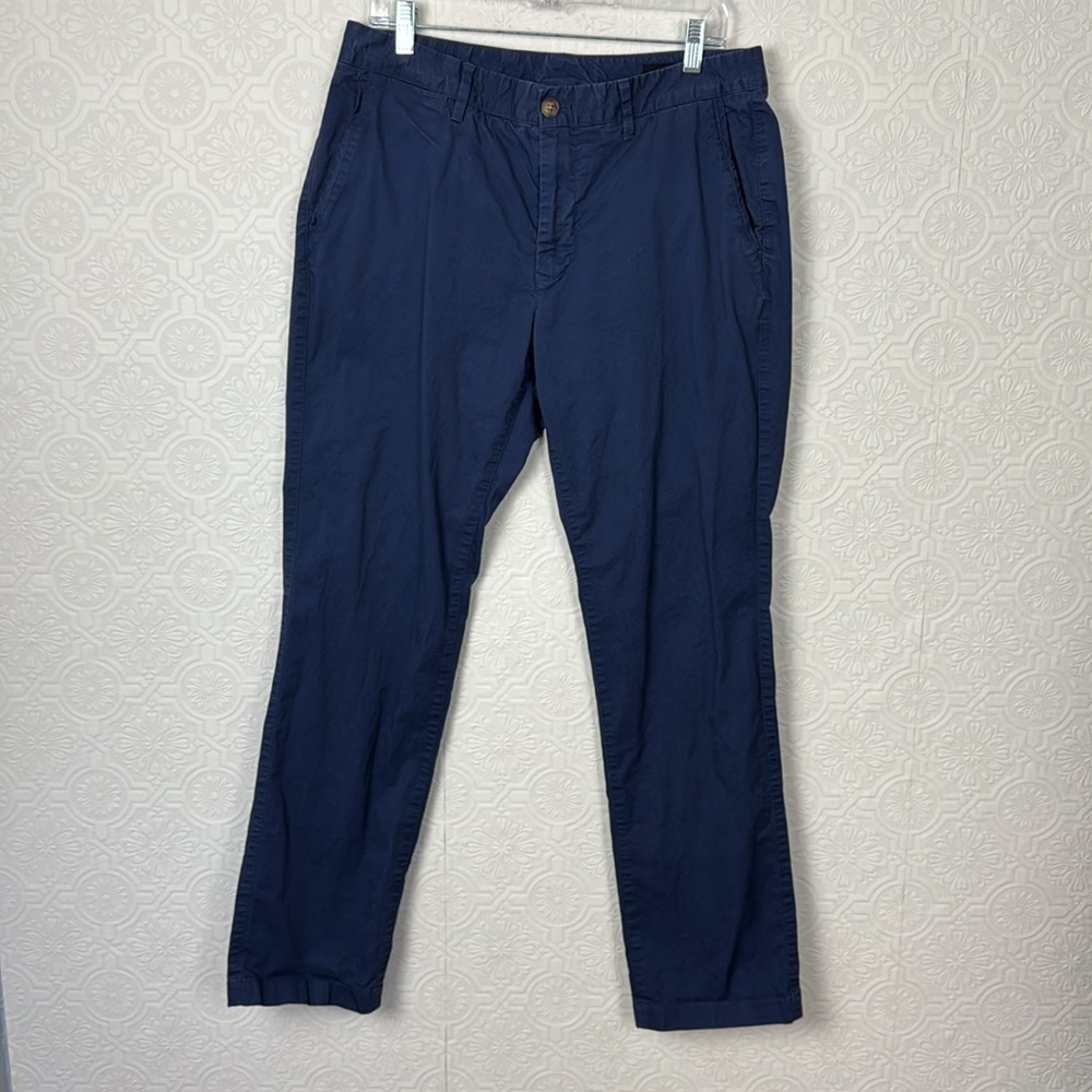 Bonobos Pants Blue 33 Waist 32 Length Work Career‎ Casual Everyday Cotton Slim